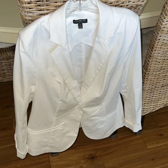 Lane Bryant Jackets Coats Lane Bryant White Blazer Size 4 Poshmark